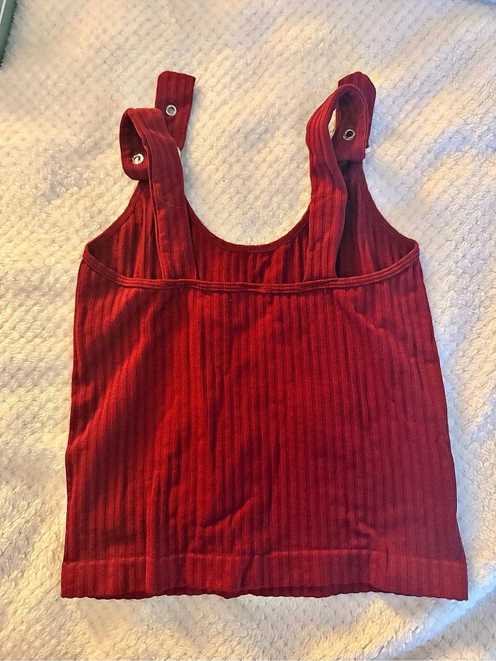 Dynamic Ribbed Tank Top in Red Like New - Picture 2 of 4